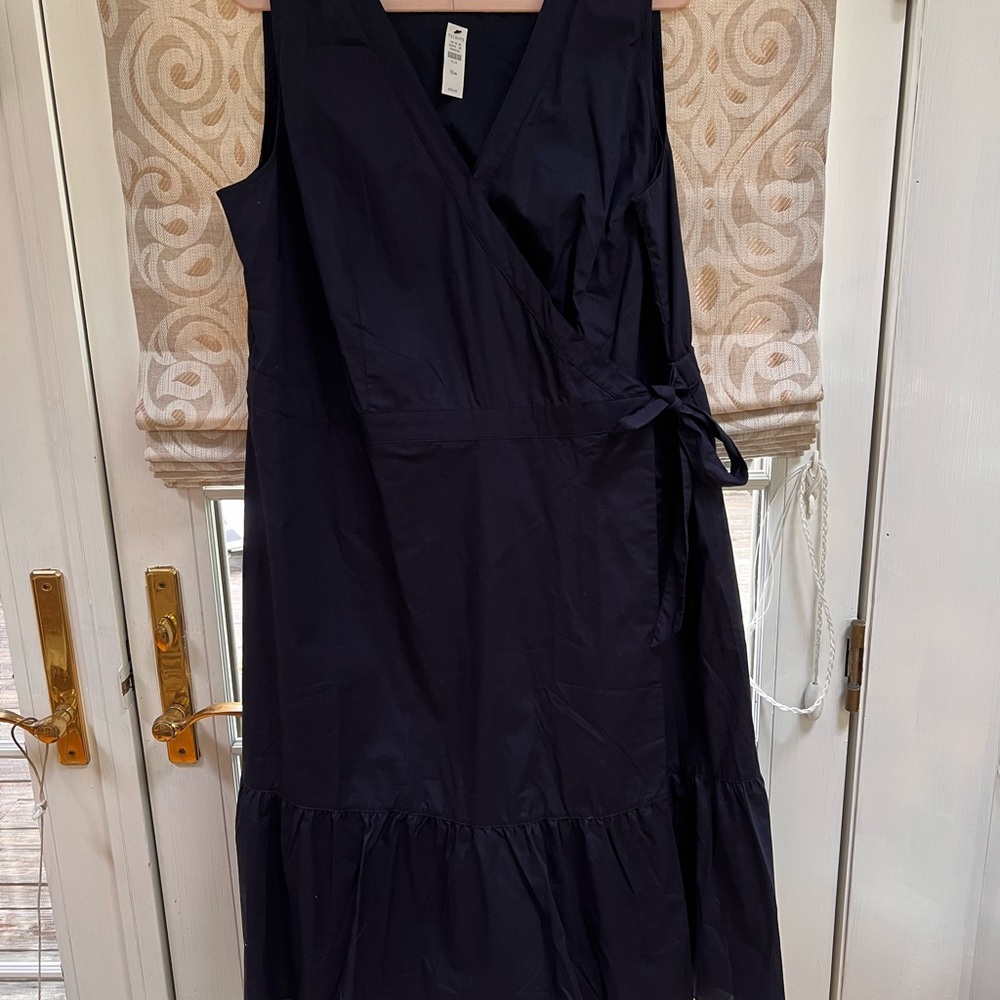 Talbots Navy sleeveless midi dress